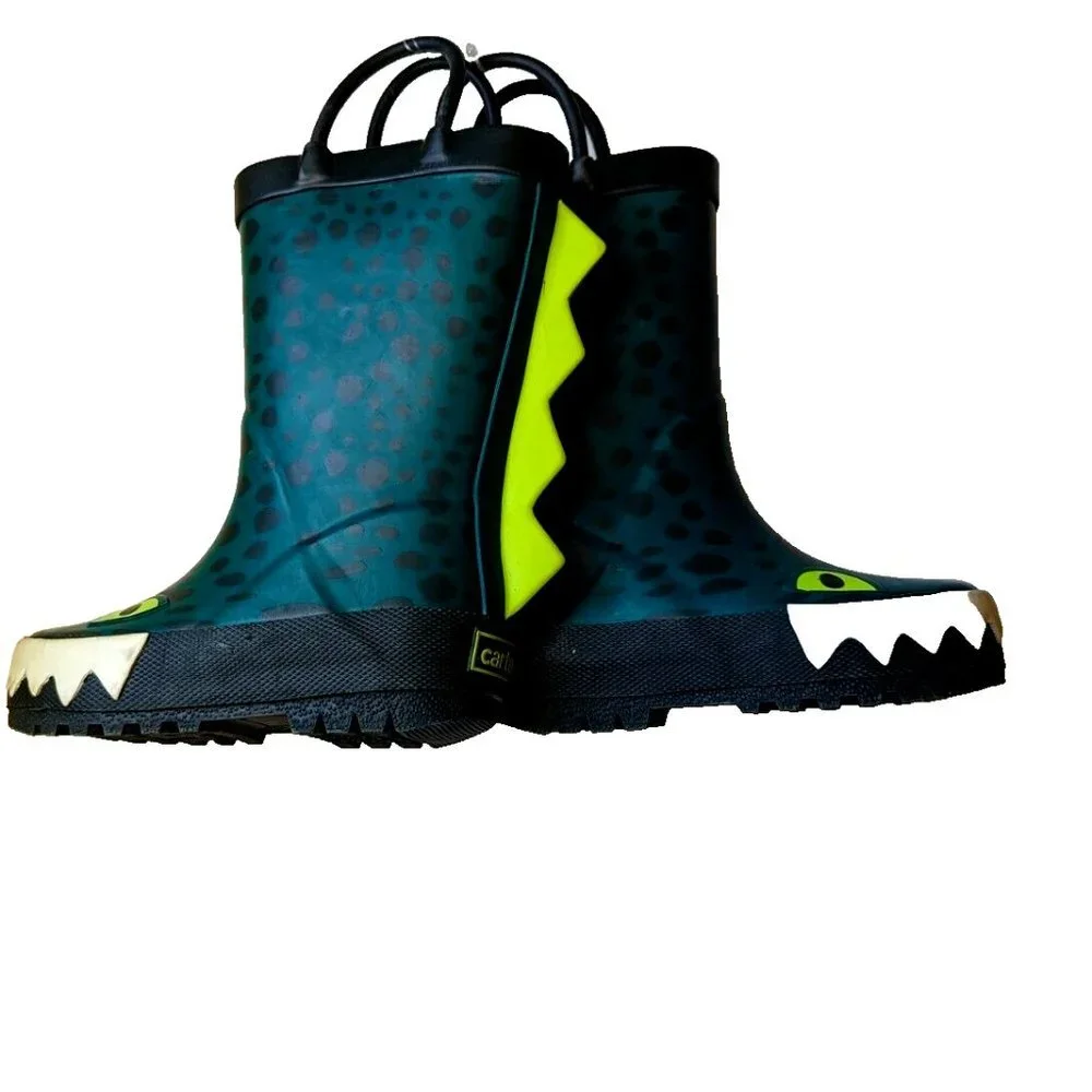 Carter's Baby Toddler Boys Green MONSTER Rainboot CAMO Rain Boots for Ki… - Picture 4 of 8